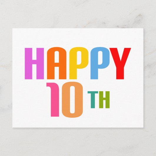 Frohe 10. postkarte (Vorderseite)