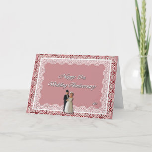 Frohe 13. Hochzeitstag Spitze Karte