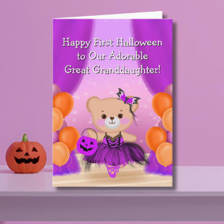 Frohe 1. Halloween Ballerina Urenkelin Karte