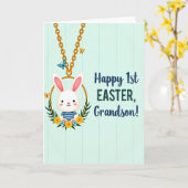 Frohe 1. Ostern Enkelkarte Karte (Gelbe Blume)