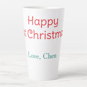 frohe 1. weihnachten rot grün liebe name einfach h milchtasse