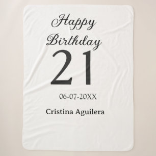 Frohe 21. Geburtstag fettschrift einfache Namen mi Sherpadecke