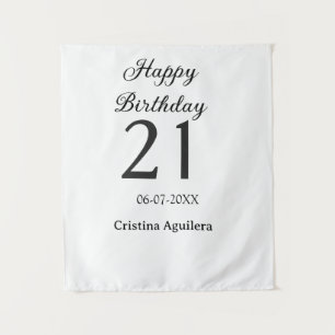 Frohe 21. Geburtstag fettschrift einfache Namen mi Wandteppich