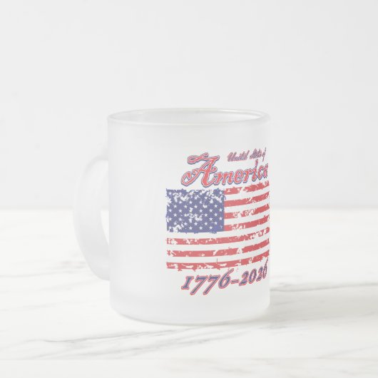 Frohe 250. Amerika Mattglastasse (Vorderseite Links)