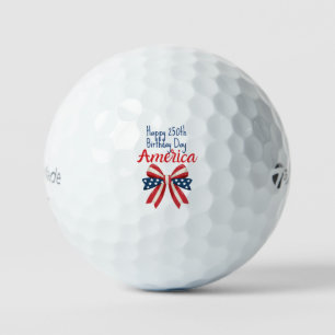 Frohe 250. Geburtstagsfeier Amerika Rot Weiß Blau  Golfball