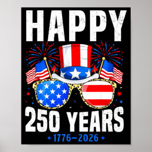 Frohe 250 Jahre 1776 2026 Geburtstag Für Männer Fr Poster