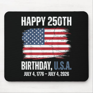Frohe 250 Jahre Freiheit 1776 2026 4. Juli Mousepad