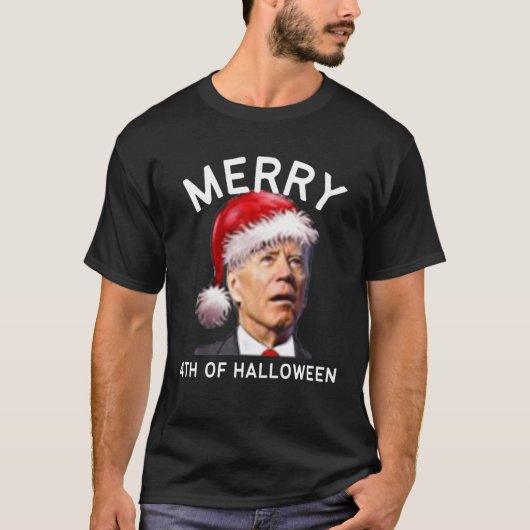 Frohe 4. Halloween Funny Joe Biden Weihnachten 8 T-Shirt (Vorderseite)