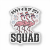 Frohe 4. Juli Flamingo Squad Vektordesign_1 Aufkleber (Vorderseite)