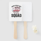 Frohe 4. Juli Flamingo Squad Vektordesign_1 Fächer (Vorne und Hinten)