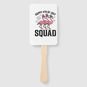 Frohe 4. Juli Flamingo Squad Vektordesign_1 Fächer
