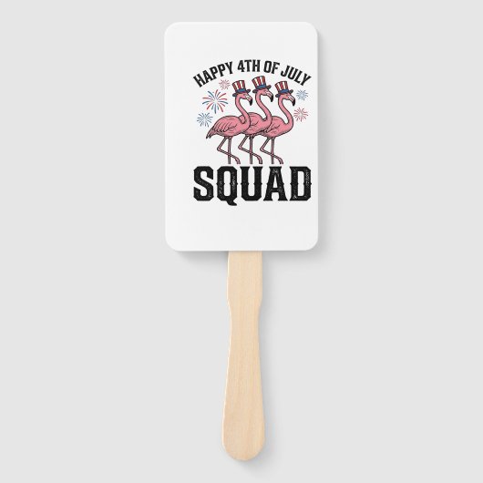 Frohe 4. Juli Flamingo Squad Vektordesign_1 Fächer (Vorderseite)