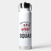 Frohe 4. Juli Flamingo Squad Vektordesign_1 Trinkflasche (Vorderseite)