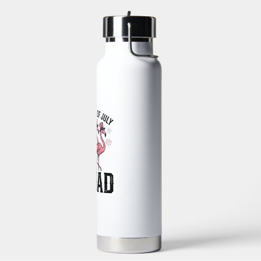 Frohe 4. Juli Flamingo Squad Vektordesign_1 Trinkflasche (Links)