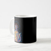 Frohe 4. Juli Statue Of Liberty Retro Kaffeetasse (Vorderseite Links)