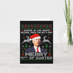 Frohe 4. Osterfest Biden Ugly Christmas Swe Karte