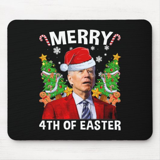 Frohe 4. Osterfest Biden Ugly Christmas Swe Mousepad (Vorne)