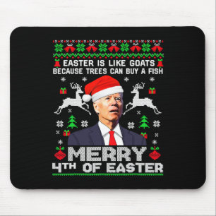 Frohe 4. Osterfest Biden Ugly Christmas Swe Mousepad