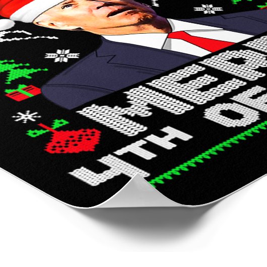 Frohe 4. Osterfest Biden Ugly Christmas Swe Poster (Ecke)