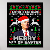 Frohe 4. Osterfest Biden Ugly Christmas Swe Poster (Vorne)