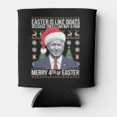 Frohe 4. Osterfest Biden Ugly Weihnachten Dosenkühler (Vorderseite)