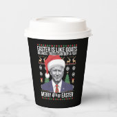 Frohe 4. Osterfest Biden Ugly Weihnachten Pappbecher (Vorderseite)