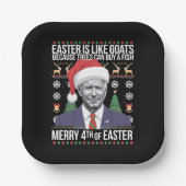 Frohe 4. Osterfest Biden Ugly Weihnachten Pappteller (Vorderseite)