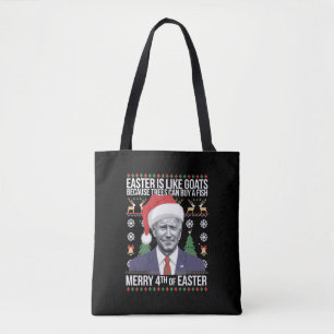 Frohe 4. Osterfest Biden Ugly Weihnachten Tasche