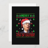 Frohe 4. Osterfest Joe Biden Weihnachten Einladung (Vorne/Hinten)