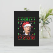 Frohe 4. Osterfest Joe Biden Weihnachten Einladung (Stehend Vorderseite)