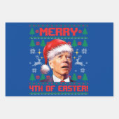 Frohe 4. Osterfest Joe Biden Weihnachten Geschenkpapier Set (Vorderseite 3)