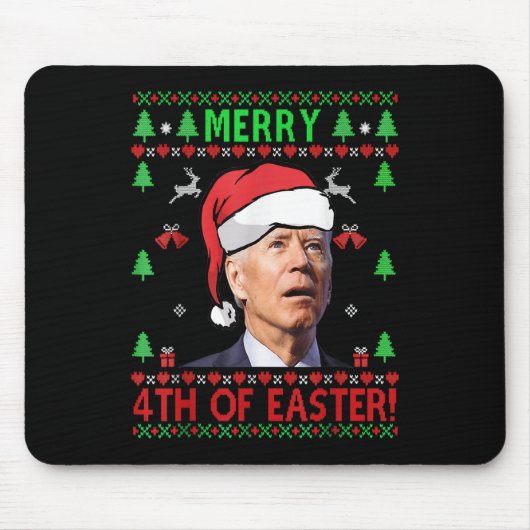 Frohe 4. Osterfest Joe Biden Weihnachten Mousepad (Vorne)