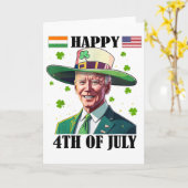 Frohe 4. Ostern Lustiger Joe Biden St Patricks Da Karte (Gelbe Blume)