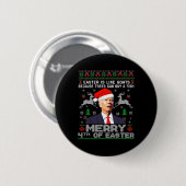 Frohe 4. Ostern Spaß Biden hässliche Weihnachtsmän Button (Vorne & Hinten)