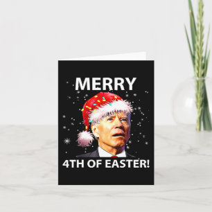 Frohe 4. Osterspass Joe Biden Weihnachten hässlich Karte