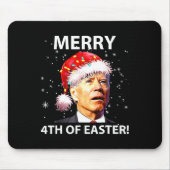 Frohe 4. Osterspass Joe Biden Weihnachten hässlich Mousepad (Vorne)