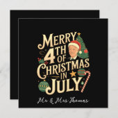 Frohe 4. Weihnachten im Juli Funny Biden Memes Einladung (Vorne/Hinten)