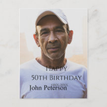 Frohe 50. Geburtstagsfeier Name Foto Jahr Mann ein