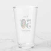 Frohe 50. Geburtstagsfoto mit Stil Glas (Rückseite)