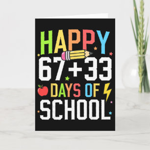 Frohe 67 33 Schultage 100. Schultag Kind Karte