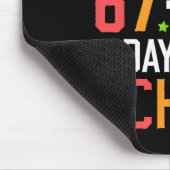 Frohe 67 33 Schultage 100. Schultag Kind Mousepad (Ecke)