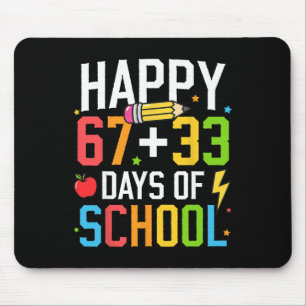 Frohe 67 33 Schultage 100. Schultag Kind Mousepad