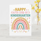 Frohe 67. Kindergartentag Lehrerin Regenbogen Karte (Gelbe Blume)