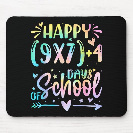 Frohe 67 Schultage Mathelehrer Schüler Sechs Mousepad (Vorne)