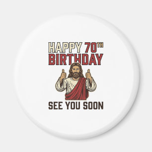 Frohe 70. Geburtstag sehen Sie Bald Vintage-Shirt Magnet
