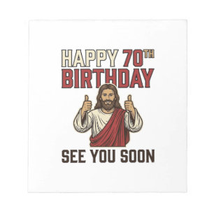 Frohe 70. Geburtstag Wir sehen uns bald Vintage-Sh Notizblock