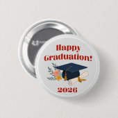 Frohe Abschlussfeier 2026 Button (Vorne & Hinten)