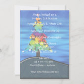 Frohe Abstrakte Paint Splash Weihnachtsbaum Einladung (Rückseite)