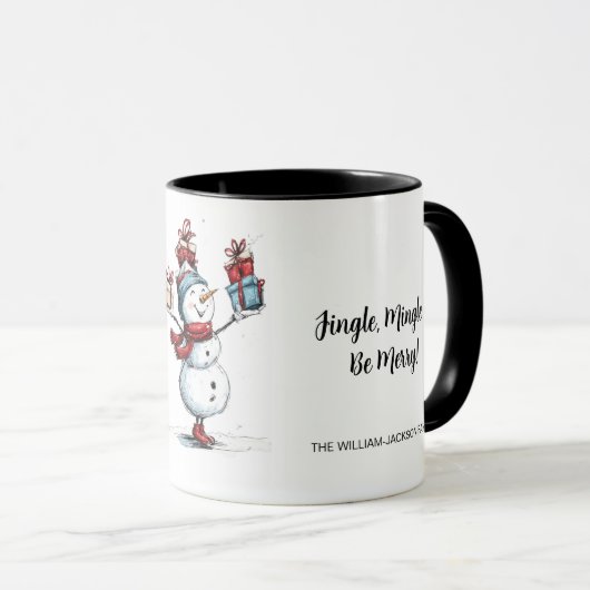 "Frohe alles!" Custom Christmas Tasse (VorderseiteRechts)