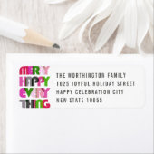 Frohe Alles farbenfrohe Typografie Urlaub (Insitu)